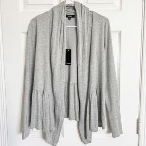 PREMISE |  Peplum/Ruffled Open Front Cardigan